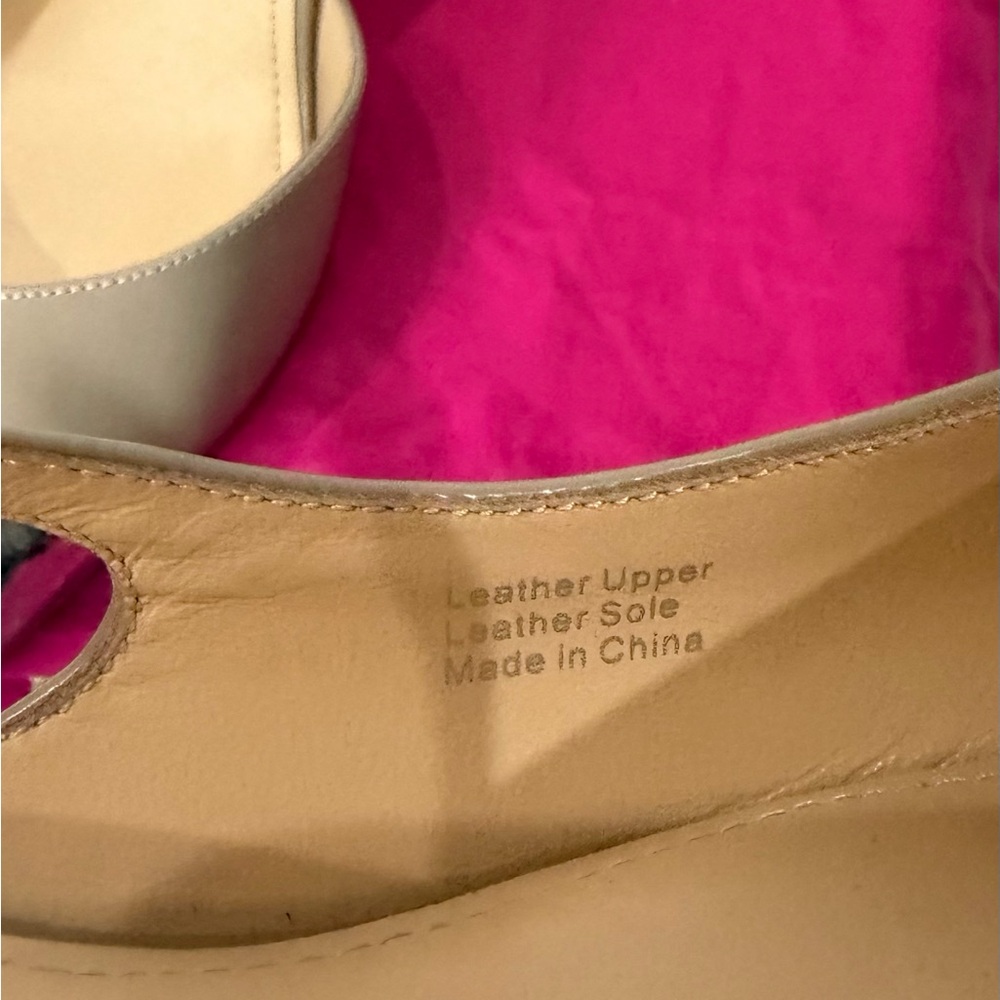 Elegant Beige and Silver Women's Slingback Heels - Picture 4 of 5